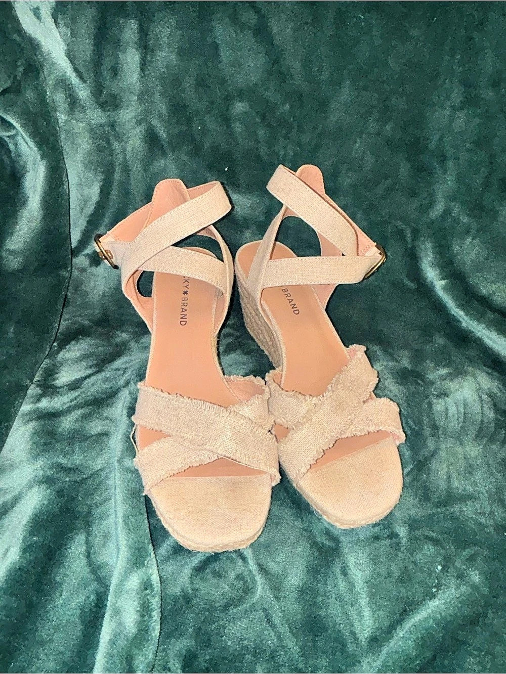 Lucky Brand Myghan Espadrille Wedge Sandal Tan